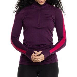 NEW Icebreaker 200 ZoneKnit Base Layer Top Merino Wool Zip Neck Long Sleeve 462s